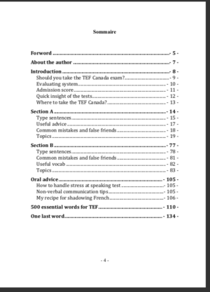 TEF CANADA Expression Orale 150 Topics To Succeed Get Set French